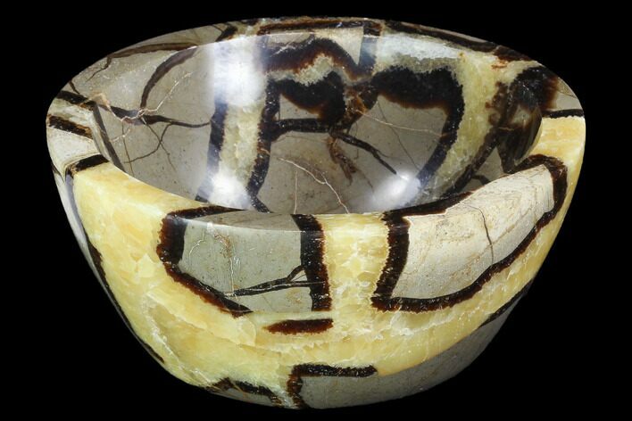 Polished Septarian Bowl - Madagascar #98265